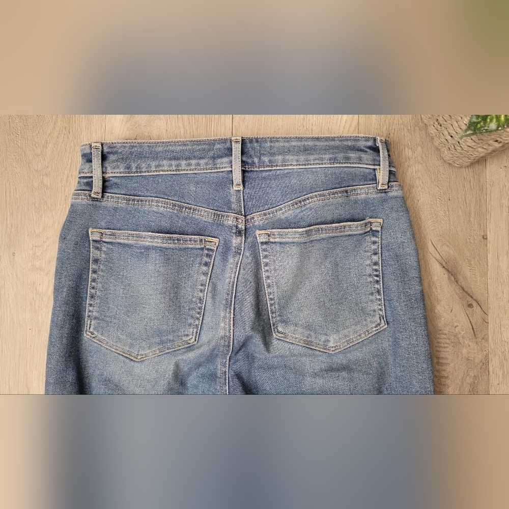 LOFT The Curvy Skinny High-Waist Five Button Frayed Blue Jeans, Women's 26 / 2 - Picture 13 of 16